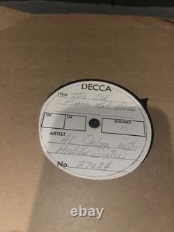 SIGNED Al Jolson Andrews Sisters 1950 DECCA Vinyl Test Press Record MASTER 78