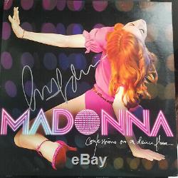 SIGNED BY MADONNA PINK NUMBERED VINYL CONFESSIONS ON A DANCE FLOOR 2x LP