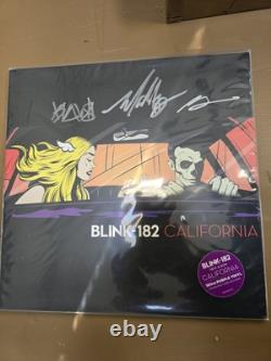 SIGNED California by Blink-182 VINYL (Record, 2016) Purple RARE Travis Barker