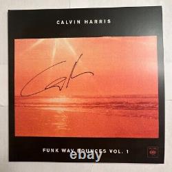 SIGNED Calvin Harris Funk Wav Bounces Volume 1 Vinyl Sleeve 100% AUTHENTIC