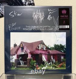 SIGNED Chat Pile This Dungeon Earth Blue Vinyl LP Autographed Record Metal RARE