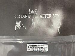 SIGNED Cigarettes After Sex X's Vinyl LP CLEAR AUTOGRAPHED SLEEVE JACKET COVER