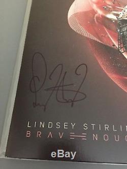 SIGNED Lindsey Stirling Brave Enough Vinyl 2 LP Translucent Red Pressing NEW