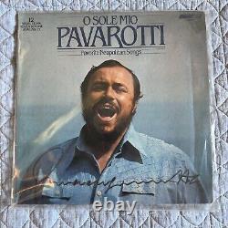 SIGNED Luciano Pavarotti O Sole Mio Album Vinyl LP Record Neapolitan