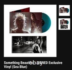 SIGNED Miley Cyrus Something Beautiful SEA BLUE Vinyl LP PRESALE