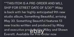 SIGNED Miley Cyrus Something Beautiful SEA BLUE Vinyl LP PRESALE