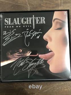 SLAUGHTER Fear No Evil The Definitive Edition VINYL AUTOGRAPHED SIGNED /500 3LP