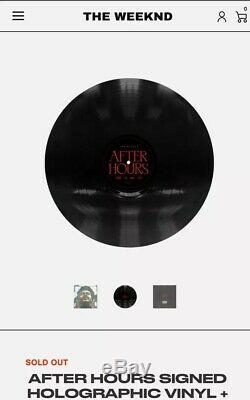 SOLD OUT AUTOGRAPH SIGNED The Weeknd After Hours Black Vinyl Holographic Cover
