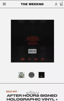SOLD OUT AUTOGRAPH SIGNED The Weeknd After Hours Black Vinyl Holographic Cover