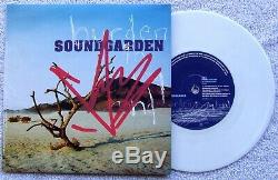 SOUNDGARDEN Burden In My Hand 7 SIGNED Chris Cornell WHITE vinyl ltd edn #'d