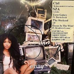 SZA CTRL 2017 2xLP Translucent Green Color Vinyl Record SIGNED NEW IN HAND