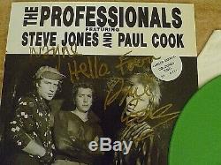 Sex Pistols/the Professionals Rare Signed Ltd Edition Numbered Green Vinyl Lp