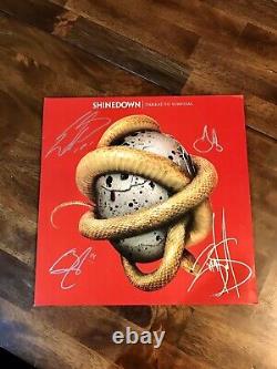 Shinedown Signed Autograph Threat To Survival Vinyl Record Lp