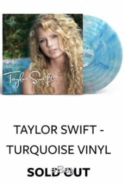 Signed Autograph Taylor Swift Turquoise Vinyl LP Debut Album In Stock