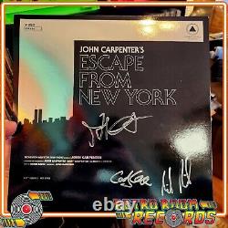 Signed John Carpenter Horror Vinyl Record Set, Halloween, Escape From New York