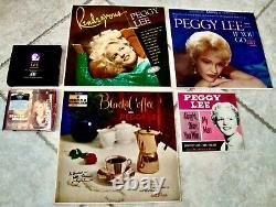 Signed Peggy Lee + A Collection Of Her Recordings On Lp, Cd, 45, DVD