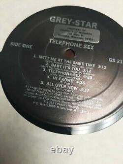 Signed Record Vinyl Super Rare Grey Star Telephone Sex Signed by Ruby Starr VG