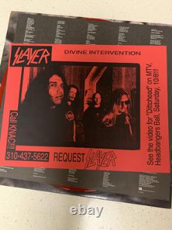 Slayer Divine Intervention Red Vinyl Record LP SIGNED