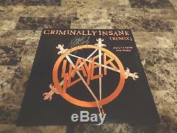 Slayer RARE Signed Criminally Insane Vinyl EP LP Kerry King Heavy Metal + Photo