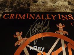 Slayer RARE Signed Criminally Insane Vinyl EP LP Kerry King Heavy Metal + Photo
