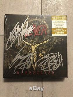 Slayer Repentless 6 x 6,66 Iim Vinyl 6 Single Box GOLD Signed Autogramm