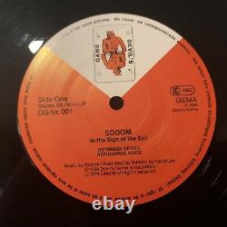 Sodom In The Sign Of Evil LP 1985 Devil's Game DG-Nr. 001 VG+/VG+ Germany