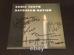 Sonic Youth (3/4) Hand Signed+Inscribed Daydream Nation Vinyl Cover+LP+Proof 1