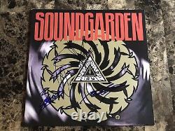 Soundgarden Rare Band Signed Badmotorfinger Vinyl Record Chris Cornell + BAS LOA