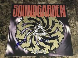 Soundgarden Rare Band Signed Badmotorfinger Vinyl Record Chris Cornell + BAS LOA