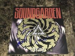 Soundgarden Rare Band Signed Badmotorfinger Vinyl Record Chris Cornell + BAS LOA