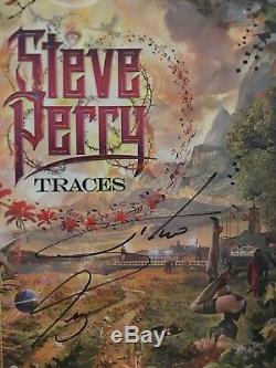 Steve Perry Signed Traces White Marble Vinyl and Turntable Mat, Patch, Key Chain