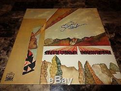 Stevie Wonder Rare Authentic Hand Signed Vinyl LP Record Innervisions + Photo
