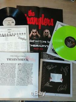 Stranglers The gospel meninblack Signed Double Vinyl 2LP Album Punk Green Vinyl