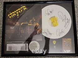 Stryper Band Signed Soldiers Under Command Ltd Ed white vinyl with picks & pass