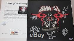 Sum 41 Signed Autographed Album Vinyl Record Vocies Whole Group Music Psa/dna
