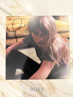 TAYLOR SWIFT Midnights Mahogany Edition Vinyl With Hand Signed Photo (+ HEART)