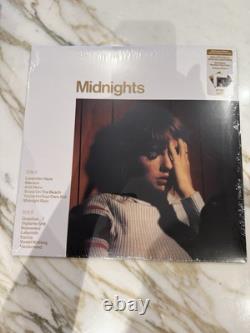 TAYLOR SWIFT Midnights Mahogany Edition Vinyl With Hand Signed Photo (+ HEART)