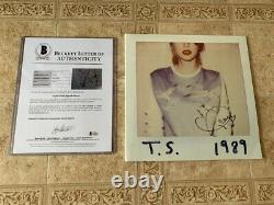 TAYLOR SWIFT Signed Autograph 1989 Vinyl Record Album BECKETT Authenticated BAS