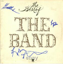 THE Band (Bob Dylan) SIGNED VINYL RECORD Islands, Hudon, Levon Helm, Robbie