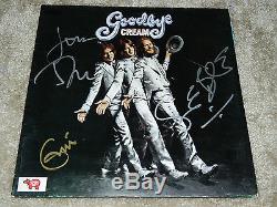 THE CREAM Signed Vinyl LP GOODBYE by ERIC CLAPTON GINGER BAKER JACK BRUCE RARE