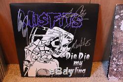 THE MISFITS Die Die My Darling Vinyl Record SIGNED GLENN DANZING, DOYLE, JERRY