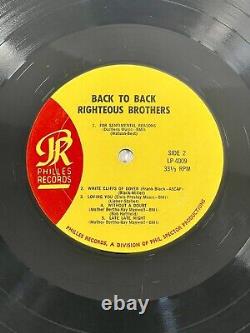 THE RIGHTEOUS BROTHERS Back To Back LP RARE Signed/Auto by BARRY MANN Vtg 1965