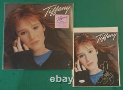 TIFFANY SIGNED 8x10 SEALED PROMO VINYL RECORD DEBUT LP I THINK WE'RE ALONE NOW