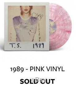 Taylor Swift 1989 Signed Limited LP Pink Colored Vinyl From Website Autograph