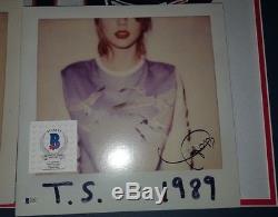 Taylor Swift Autographed Signed 1989 Vinyl Album lp Beckett BAS COA