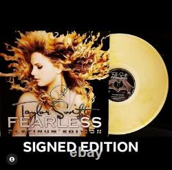 Taylor Swift Fearless SIGNED Clear/Metallic Gold Vinyl LP Record Store Day RSD