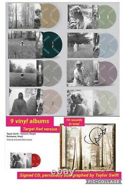 Taylor Swift Folklore 9 Vinyl set Signed CD Target Red