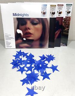Taylor Swift Midnights Full 4 VINYL Set Each With Signed Picture