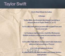 Taylor Swift'Midnights' Full Set of 4 Hand SIGNED Photo Insert Vinyl NEW SEALED