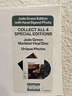 Taylor Swift Midnights Jade Green Marbled Vinyl With Hand Signed Photo Sealed